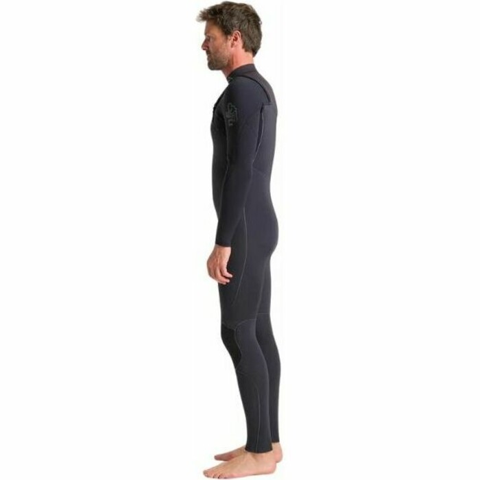 2024 C-Skins Mens Session 4/3mm Chest Zip Wetsuit C-SE43MCZ - Anthracite / Meteor X / Black